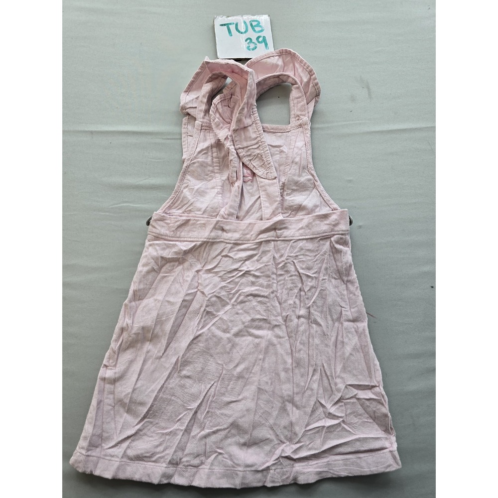 Old Navy Toddler Girls Pink Corduroy Ruffle Floral Embroidered Jumper Dress 3T